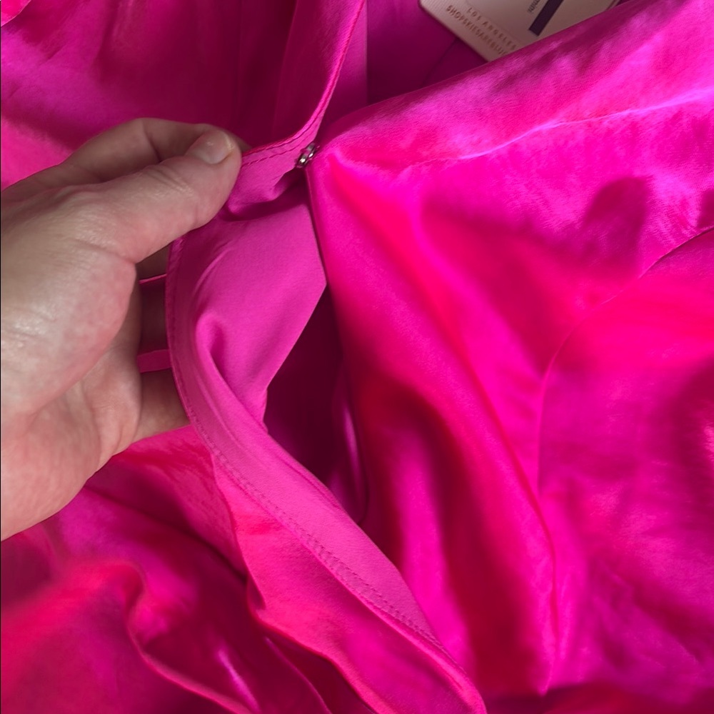 Skies Are Blue Fuchsia Wrap Dress - Picture 3 of 3